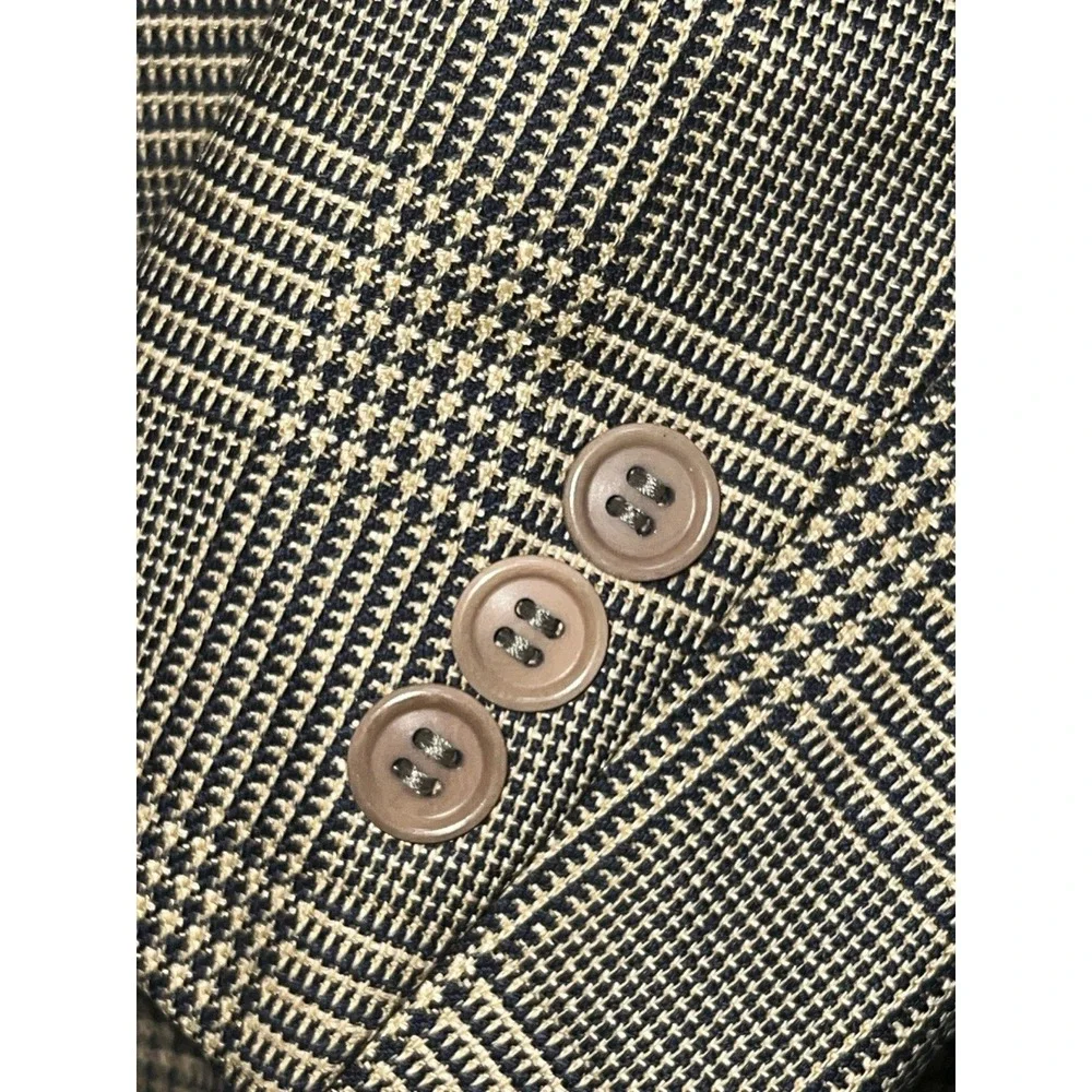 Ermenegildo Zegna Soft Sport Coat Blazer Check Silk Men's Size 48R Preppy Cool
